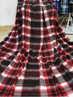 Double Sided Queen Size Plaid Flannel Blanket